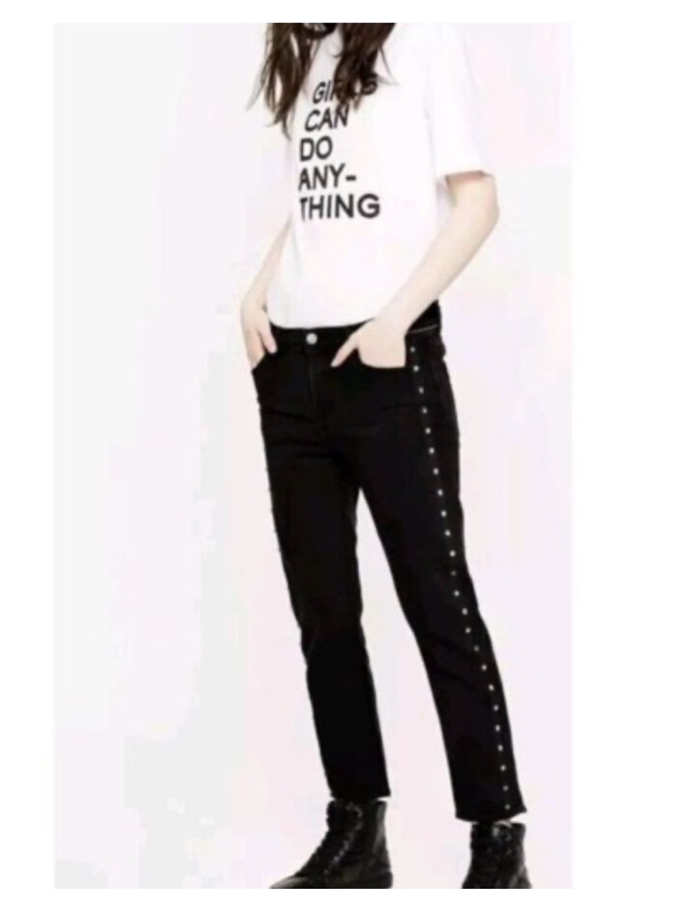 Zadig & Voltaire black jeans with studs